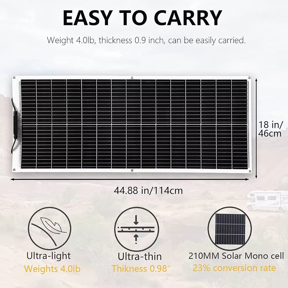100W Flexible Solar Panel 16.5V 1000W 500W 400W 200W High Efficiency Photovoltaic Module DIY Kit Generation Car Home Camping — product view 6