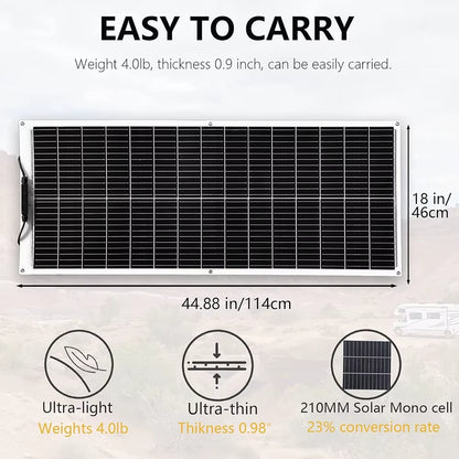 100W Flexible Solar Panel 16.5V 1000W 500W 400W 200W High Efficiency Photovoltaic Module DIY Kit Generation Car Home Camping — product view 6