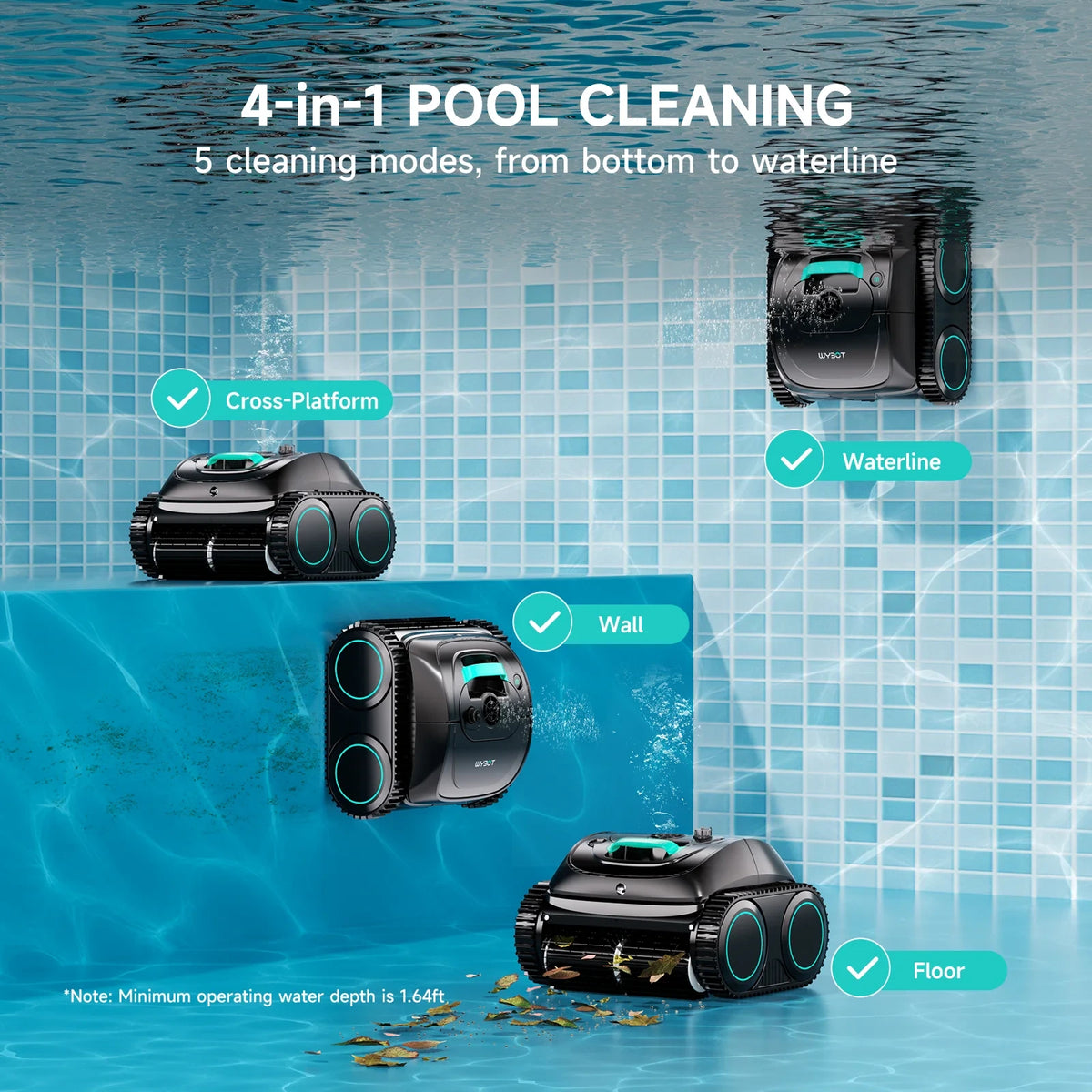 (2026 Upgrade) C1 Cordless Robotic Pool Cleaner — product view 20