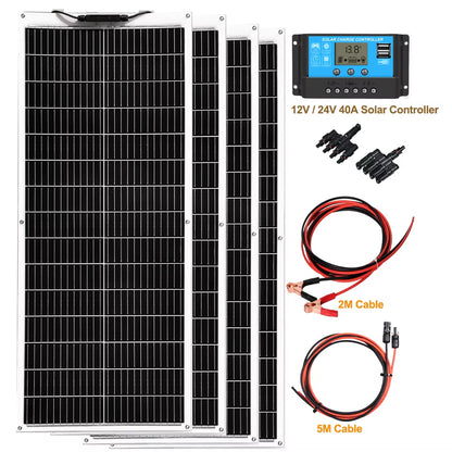 100W Flexible Solar Panel 16.5V 1000W 500W 400W 200W High Efficiency Photovoltaic Module DIY Kit Generation Car Home Camping