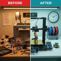 AD5X 3D Printer, Multi-Color Printer & 600Mm/S High Speed, 1Count, 8.7 X 8.7 X 8.7" — Before & After