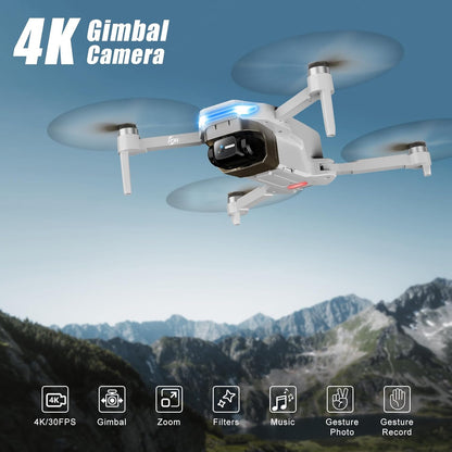 Drones with Camera for Adults 4K, GPS Auto Return, Waypoint Flight, Orbit Fly, GPS Follow, Gesture Control, Foldable Drone with Brushless Motor, 249G Light, 48 Mins Flight Time with 2 Batteries
