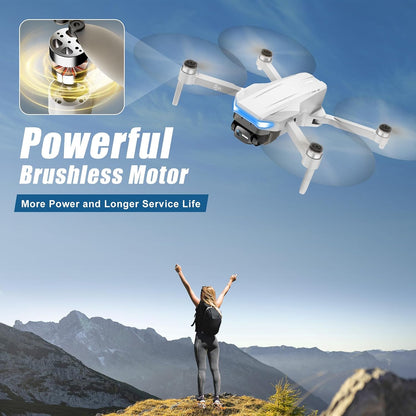 Drones with Camera for Adults 4K, GPS Auto Return, Waypoint Flight, Orbit Fly, GPS Follow, Gesture Control, Foldable Drone with Brushless Motor, 249G Light, 48 Mins Flight Time with 2 Batteries