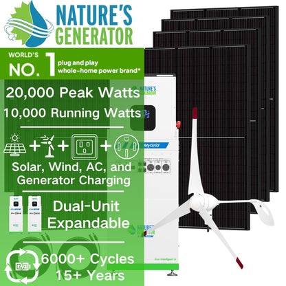 MyGrid 10K Gen 2 Whole-Home Solar & Wind Power System