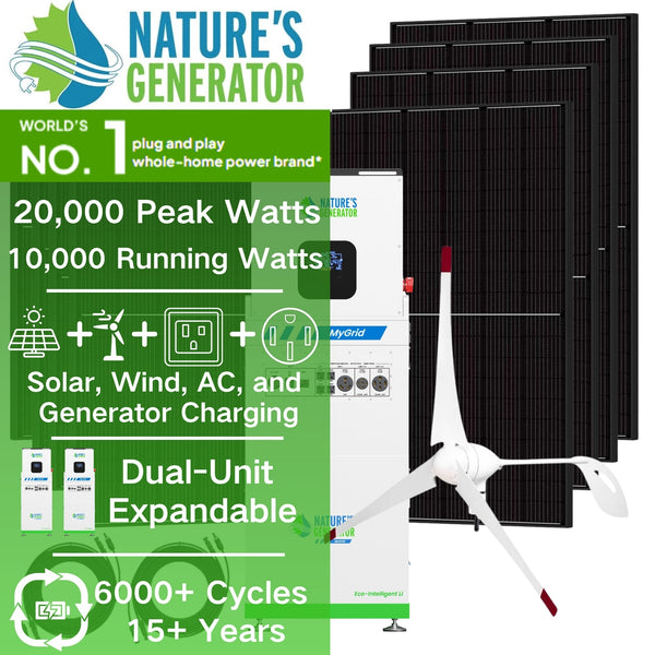 MyGrid 10K Gen 2 Whole-Home Solar & Wind Power System