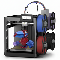Multi-Color 3D Printer Engineered for Speed, 600mm/s Print Speed, Auto-Leveling, 300°C Extruder