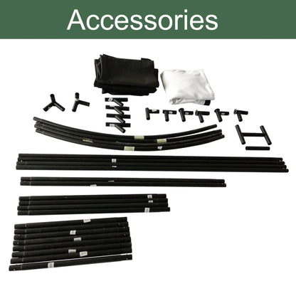DIY Golf Simulator Impact Screen Frame Enclosure Kit Set, Use with Simulators, Durable Fabric with Velcro, Reinforced Black Border, 9.8'X9.8'X4.9' — product view 6
