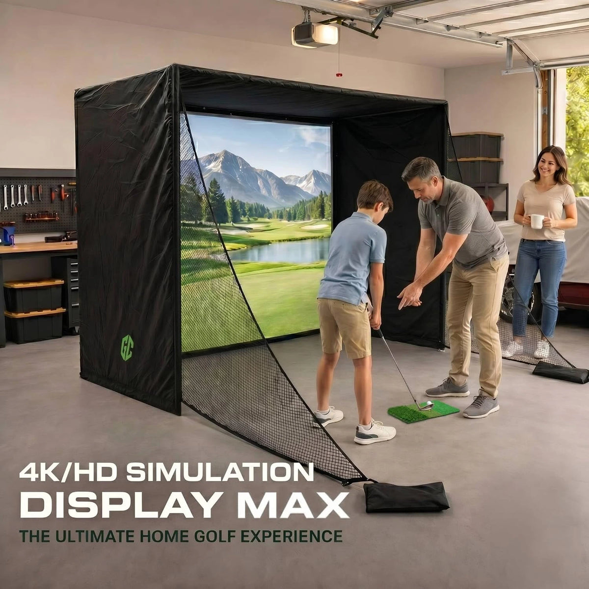 Golf Simulator Enclosure 10.7X8X5Ft & 8.5X8.5X5Ft Golf Simulators for Home — product view 7