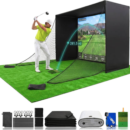 Golf Simulator Enclosure 10.7X8X5Ft & 8.5X8.5X5Ft Golf Simulators for Home — product view 9