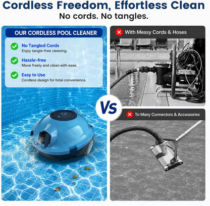 Y10 Robotic Pool Cleaner,Cordless Pool Vacuum with 90 Mins Runtime — product view 6