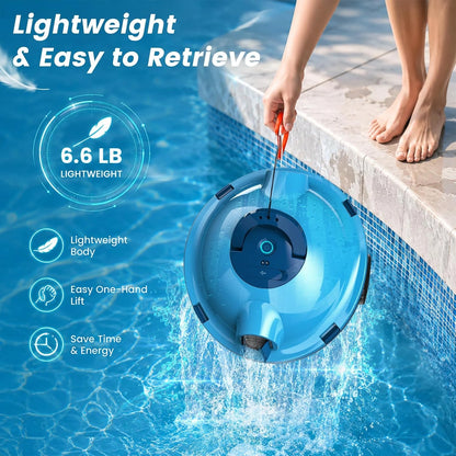 Y10 Robotic Pool Cleaner,Cordless Pool Vacuum with 90 Mins Runtime — product view 7